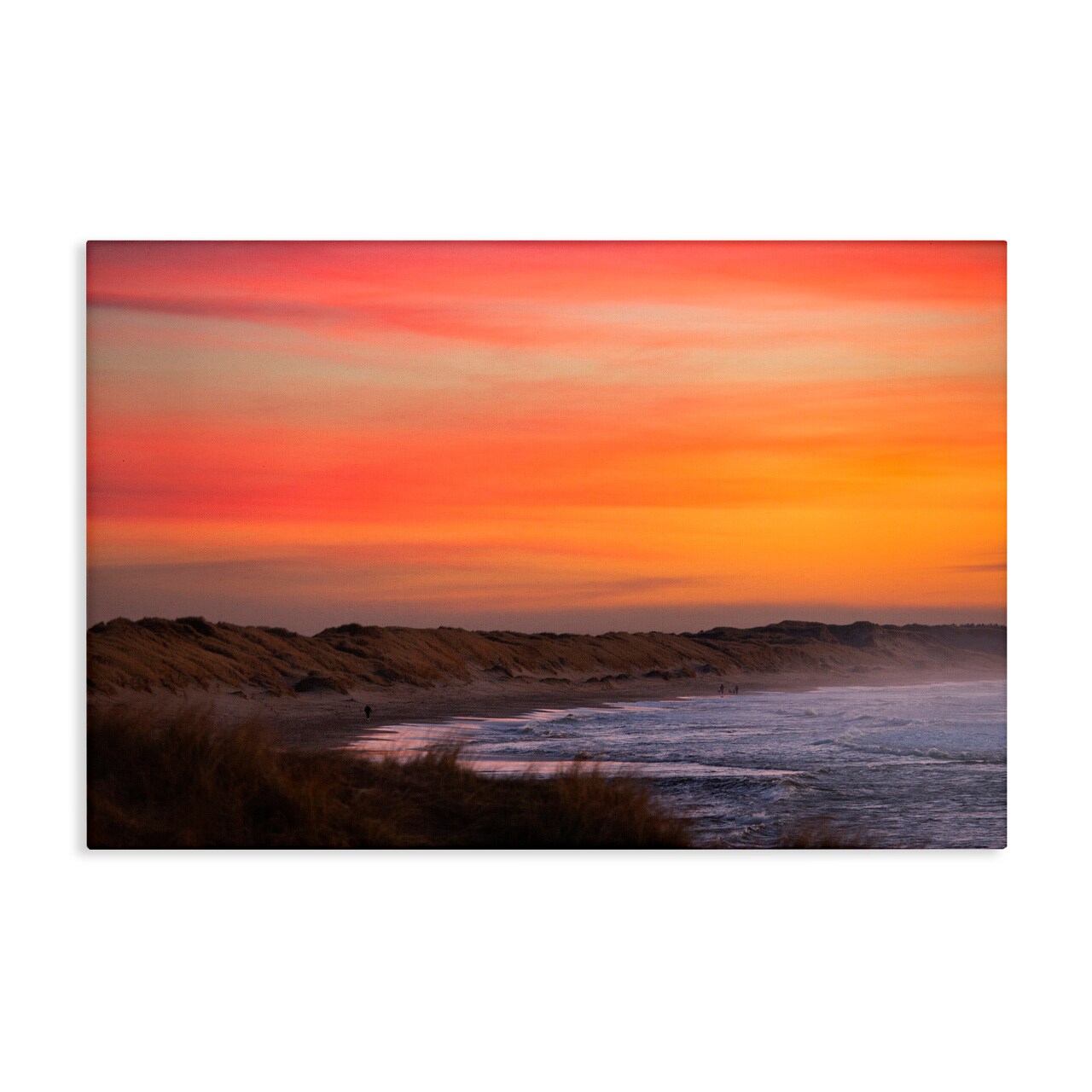 Stupell Industries Orange Sunset over Shoreline Canvas, design by Thomas Tepstad Berge